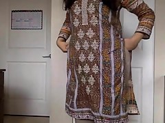 desi girl Stripping her Salwar Kameez to Nude and Teasing us