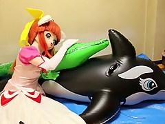 Orca pooltoy inflatable bondage